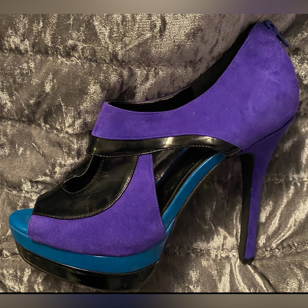 Jessica Simpson Stylish Purple/Blue, Teal & Black Women's Stiletto Heels 9 M